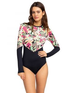 Roxy Fashion - Ls One-Piece Swimsuit Anthracite Palm Song S Women's Swimsuit