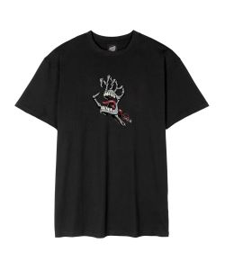 Santa Cruz Bone Hand Cruz Front T-Shirt Black Men's T-Shirt