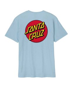 Santa Cruz Classic Dot Chest T-Shirt Sky Blue Men's T-Shirt