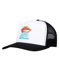 Santa Cruz Johnson Danger Zone Lips Meshback White Black Καπέλο