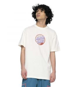 Santa Cruz Retreat Dot Front T-Shirt Unbleached Cotton Ανδρικό T-Shirt
