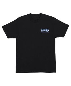 Santa Cruz X Thrasher Flame Dot S/S Black Ανδρικό T-shirt