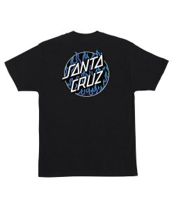 Santa Cruz X Thrasher Flame Dot S/S Black Men's T-Shirt