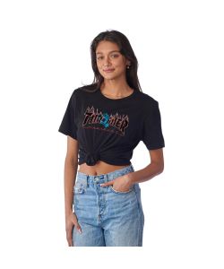 Santa Cruz X Thrasher Screaming Flame Logo S/S Pigment Black Women's T-Shirt