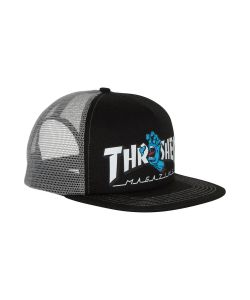 Santa Cruz X Thrasher Screaming Logo Mesh Trucker Hat Black/Grey