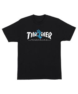 Santa Cruz X Thrasher Screaming Logo S/S Black Men's T-Shirt