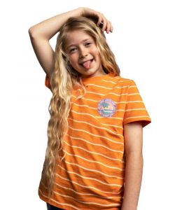 Santa Cruz Youth Paradise Break T-Shirt Apricot Wave Stripe Kids T-Shirt