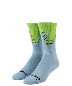 Stinky Socks x  Leon Karssen Catfrog Sky Blue Green Κάλτσες