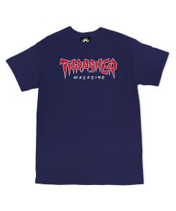 Thrasher Jagged Logo Navy Blue Ανδρικό T-Shirt