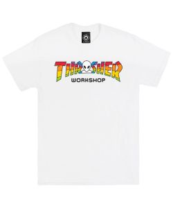 Thrasher X Aws - Spectrum White Men's T-Shirt