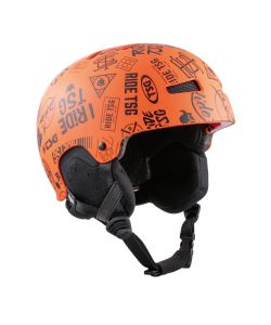 Tsg Gravity Graphic Design Orange Sticky Helmet