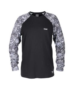 Tsg L/S Raglan T-Shirt Stickersleeve Black Grey Ανδρικό Μακρυμάνικο