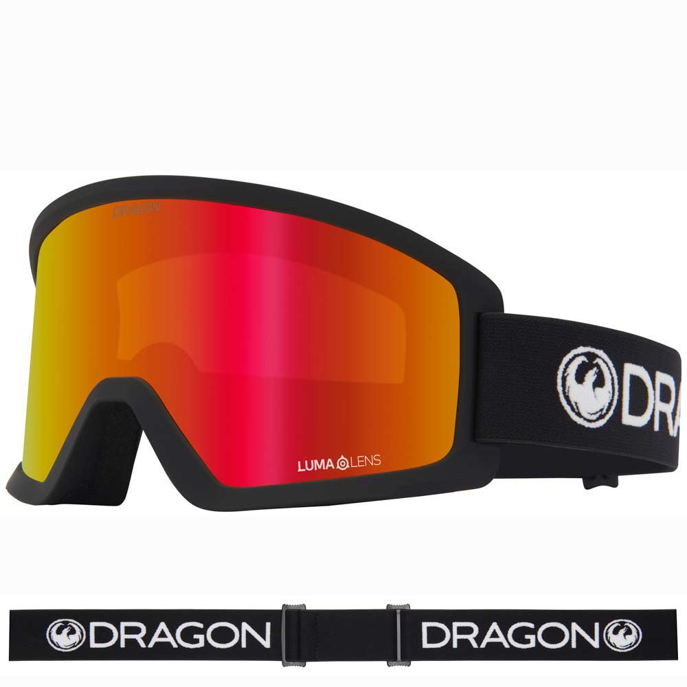 Dragon DX3 L OTG - Black LL Red Ionized Lens Snow Goggle
