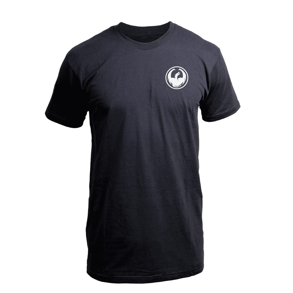 Dragon Icon Chest Staple Line Black Ανδρικό T-Shirt