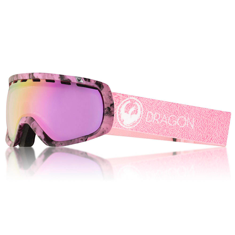 Dragon Rogue Mill Lumalens Pink Ionized + Bonus Lens Snow Goggle