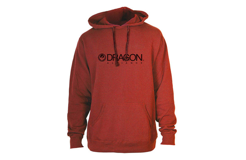Dragon Trademark Red Zip Men's Hoodie