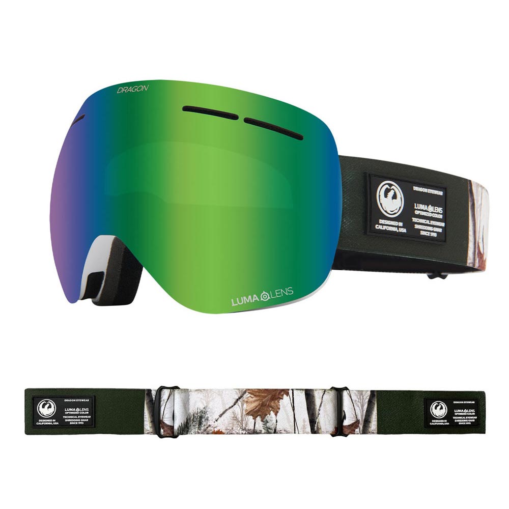Dragon X1s Alpine Camo Lumalens Green Ionized + Bonus Lens Snow Μάσκα