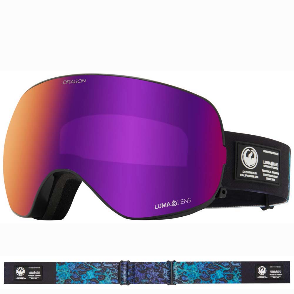 Dragon X2s - Black Pearl with LL Purple Ionized & LL Amber Lens Snow Μάσκα