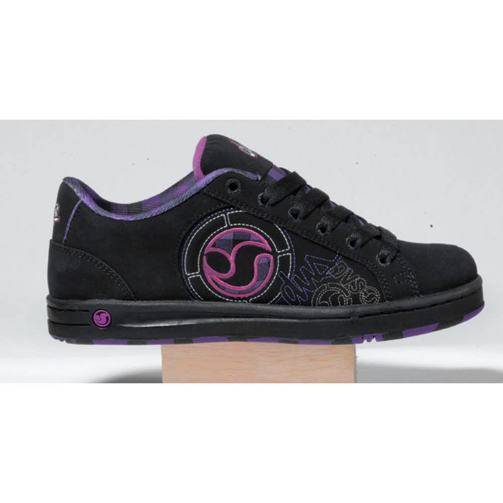 DVS Adora Black Purple Plaid Shoes