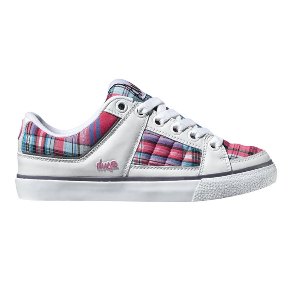 DVS Brody White Plaid Leather Women's Shoes
