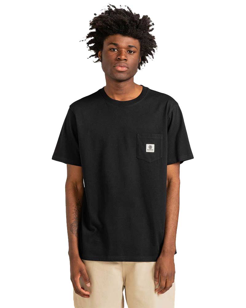 Element Basic Pocket Label Ss Flint Black Men's T-Shirt
