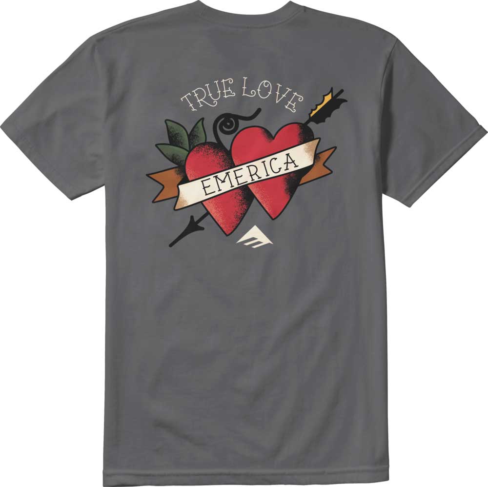 Emerica Love Triangle Charcoal Men's T-Shirt