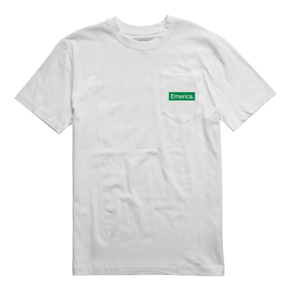 Emerica Pure Triangle Pocket White Men's T-Shirt