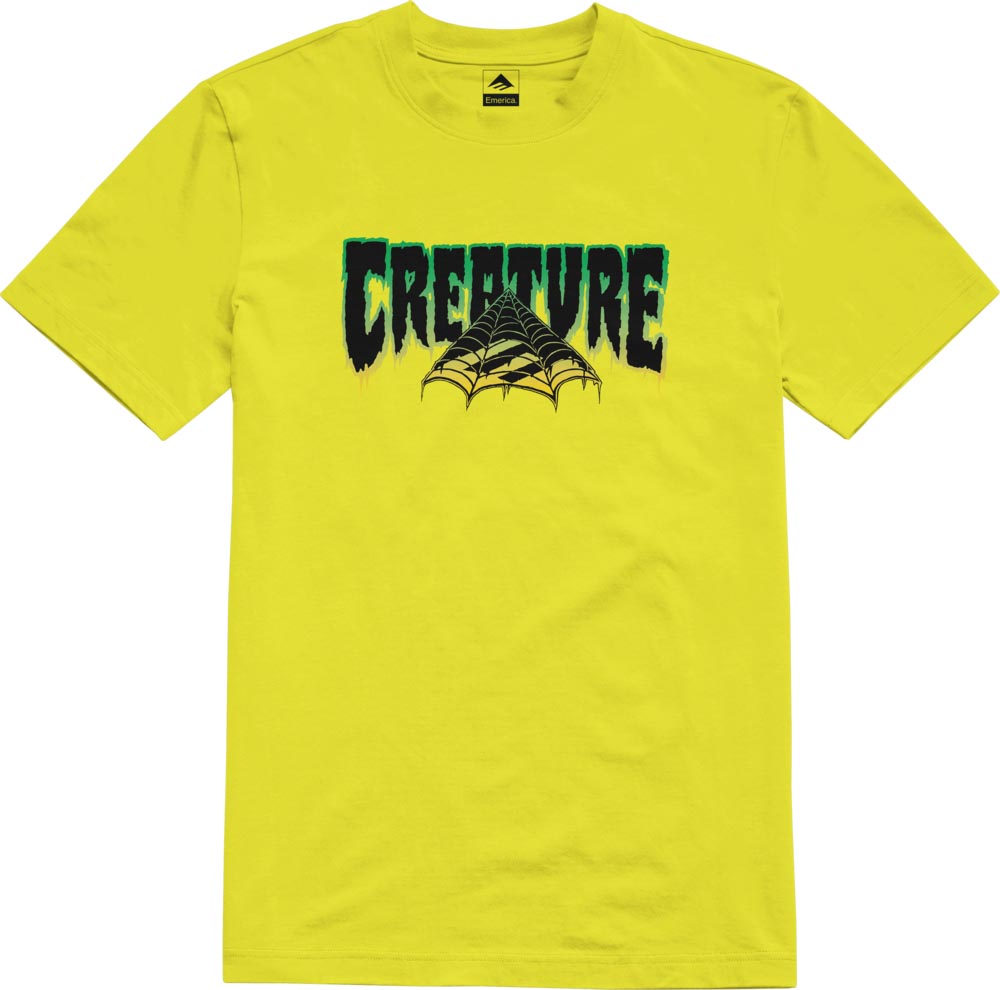 Emerica X Creature Lock Up Tee Yellow Men's T-Shirt