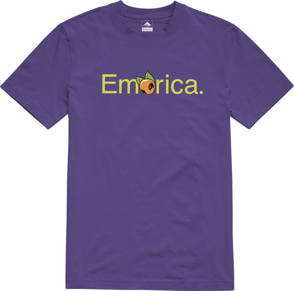 Emerica X OJ Wheels Pure Tee Purple Men's T-Shirt