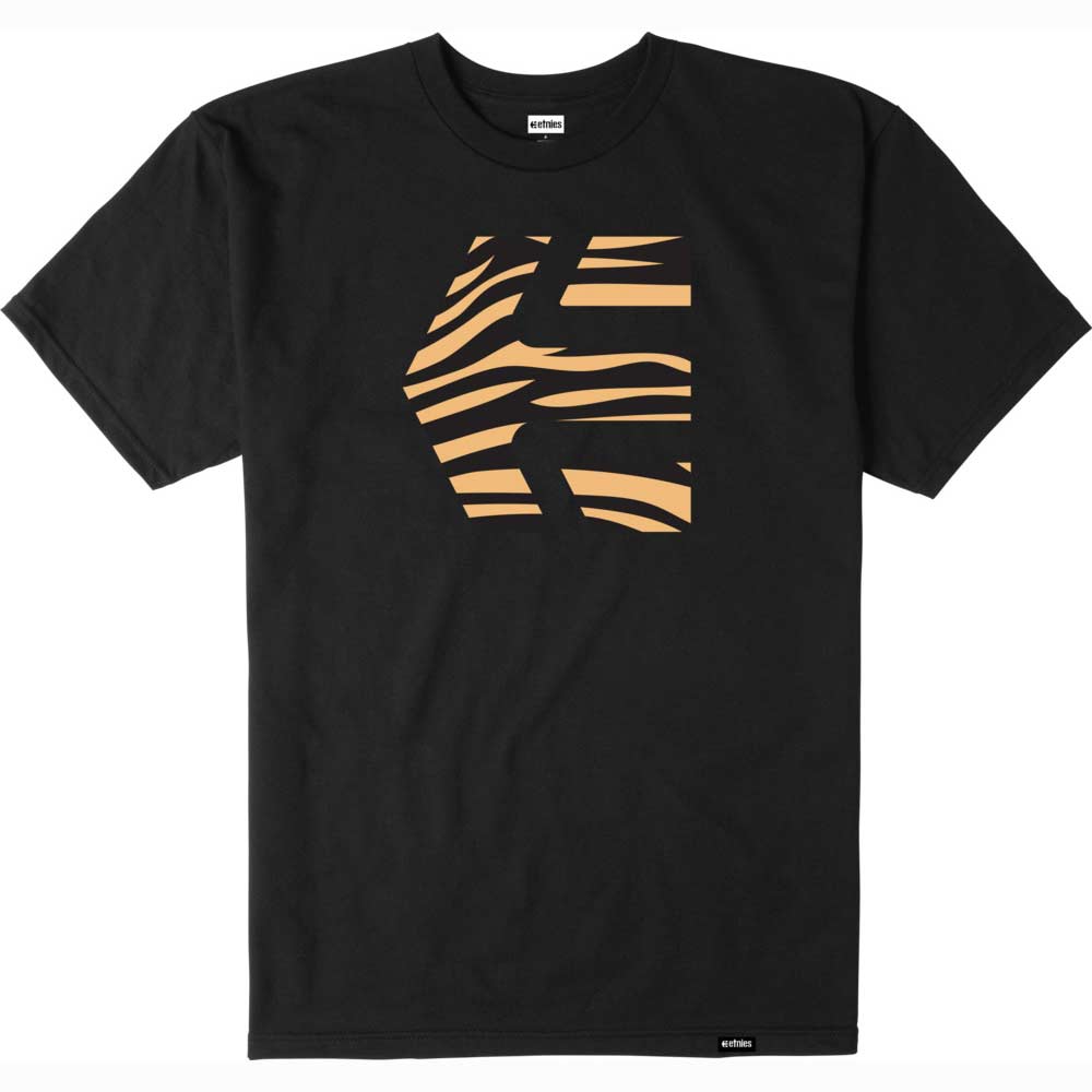 Etnies Icon Print Black Orange Men's T-Shirt