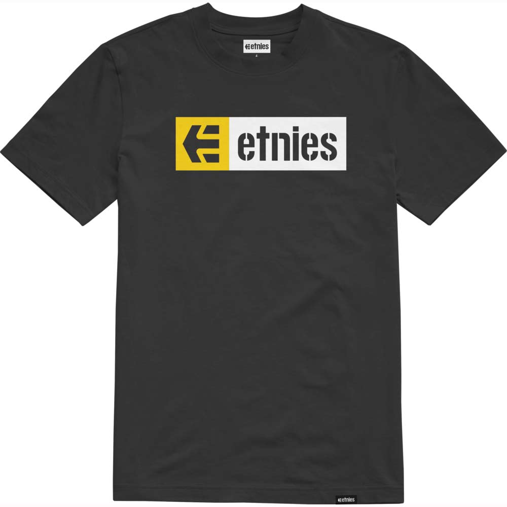Etnies New Box Black White Yellow Men's T-Shirt