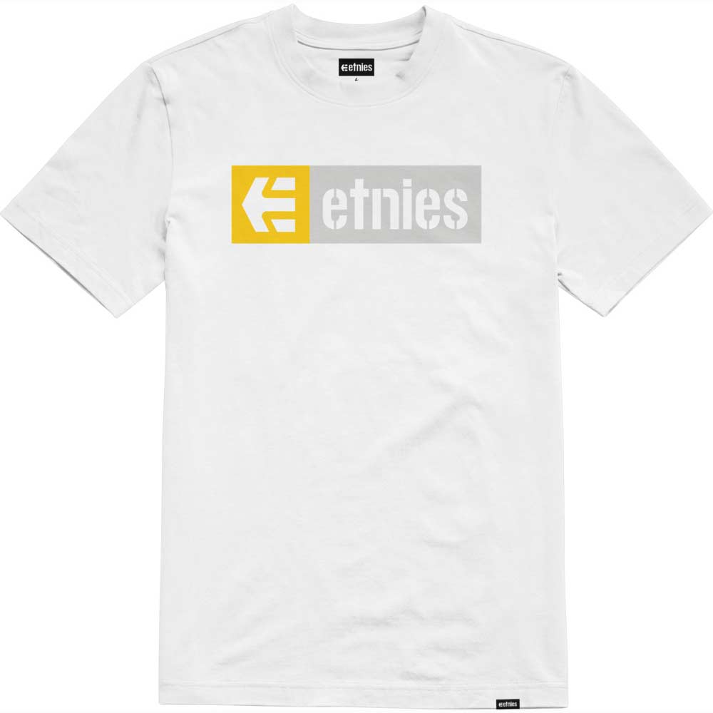 Etnies New Box S/S White Light Grey Yellow Men's T-Shirt