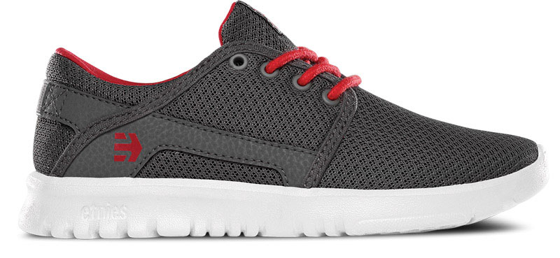 Etnies Scout Grey/Red Kid's Shoes