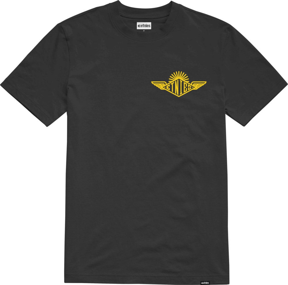 Etnies Wings Black Yellow Men's T-Shirt