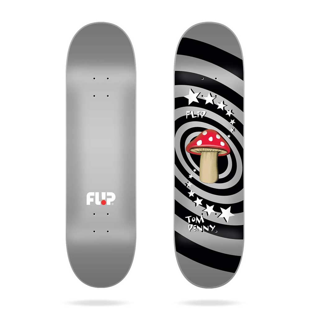 Flip Penny Mushroom Silver 8.0'' Skateboard Deck