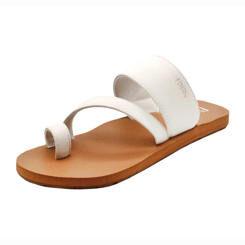 Flojos Amara White Tan Women's Sandals