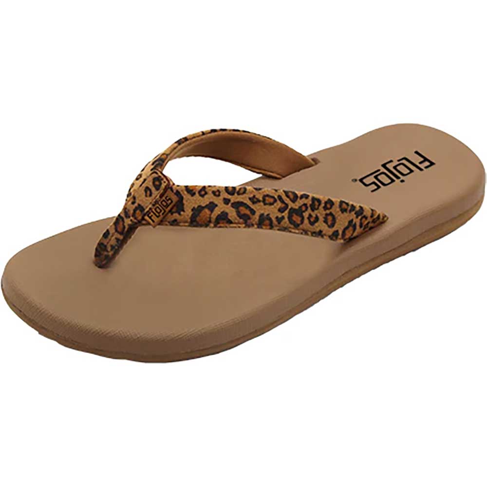 Flojos Campbell Tan Leopard Women's Sandals