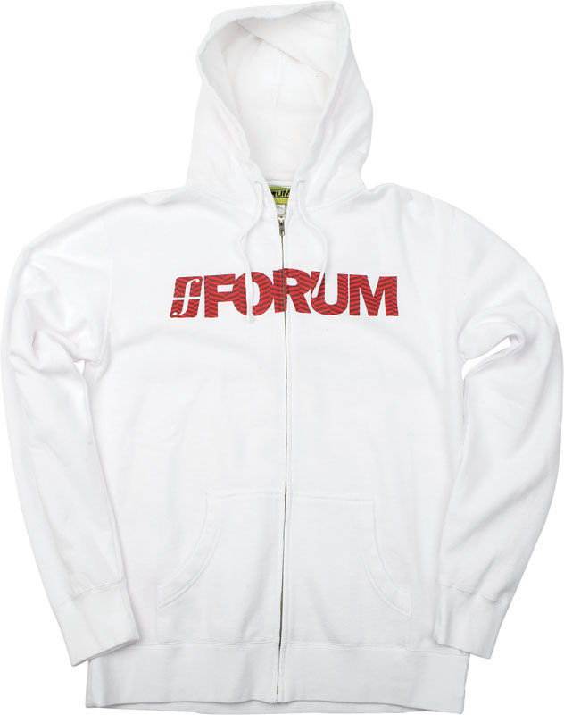 Forum  Fm Wordmark White Ανδρικό Φουτερ Φερμουάρ