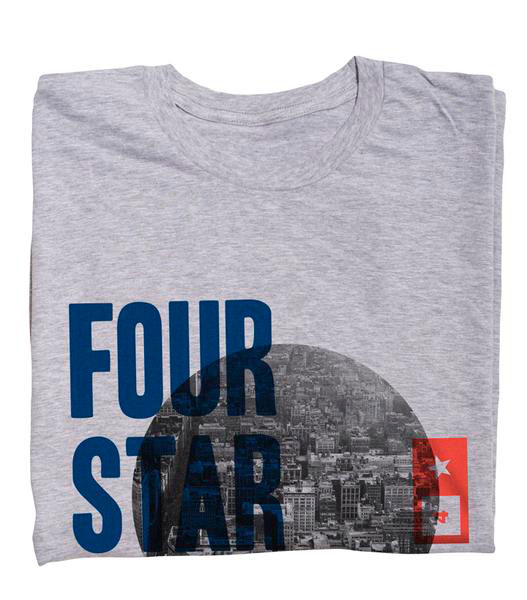 Fourstar Cityscape Stand Athletic Heather Grey Men's T-Shirt