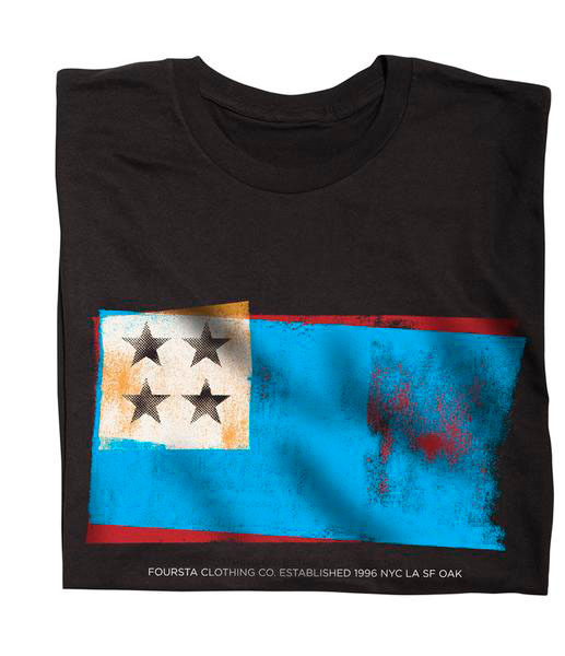 Fourstar Flag Preium Black Men's T-Shirt