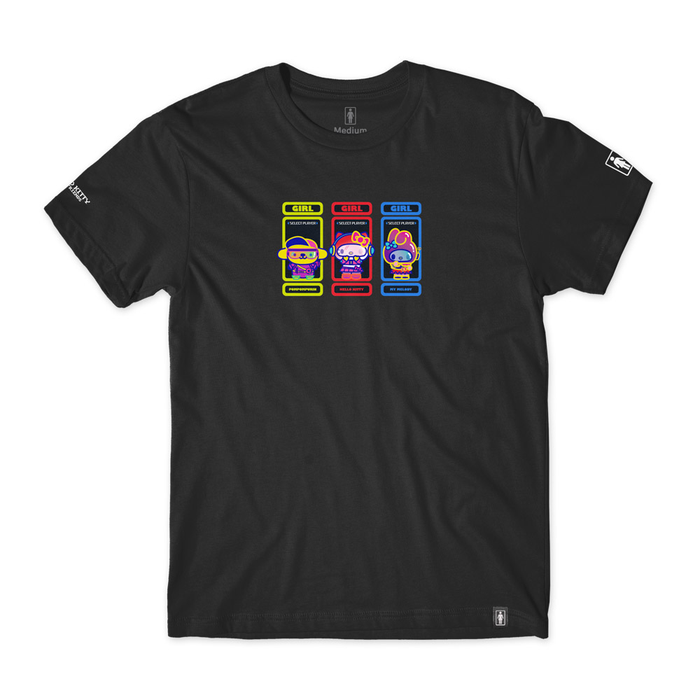 Girl Kawaii Arcade Player Tee Black Men's T-Shirt