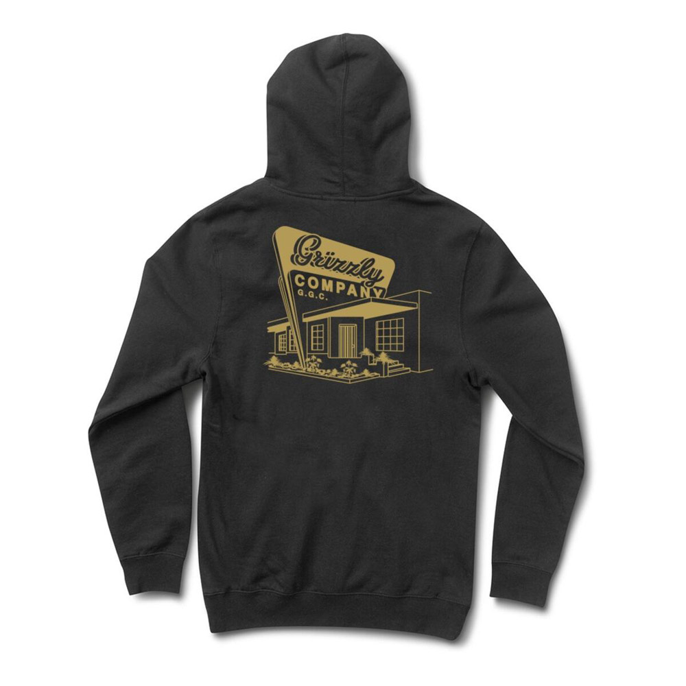 Grizzly Locally Owned Black Men's Hoodie