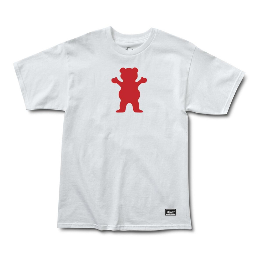 Grizzly Og Bear White Red Men's T-Shirt