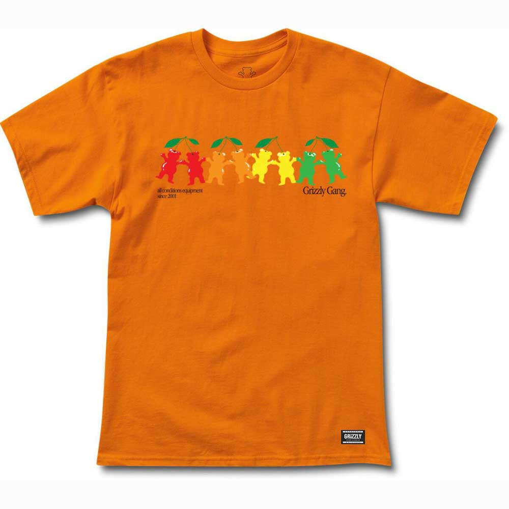 Grizzly Taste The Rainbow Tee Orange Men's T-Shirt