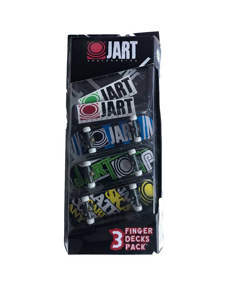 Jart Blue/Green/Yellow 3 Pack Fingerboards