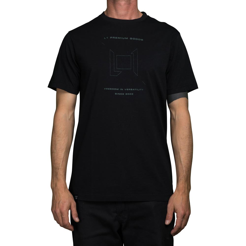 L1 Wordmark Black Men's T-Shirt