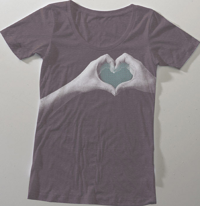 Matix Heart Hand Heather Dust Violet Women's T-Shirt