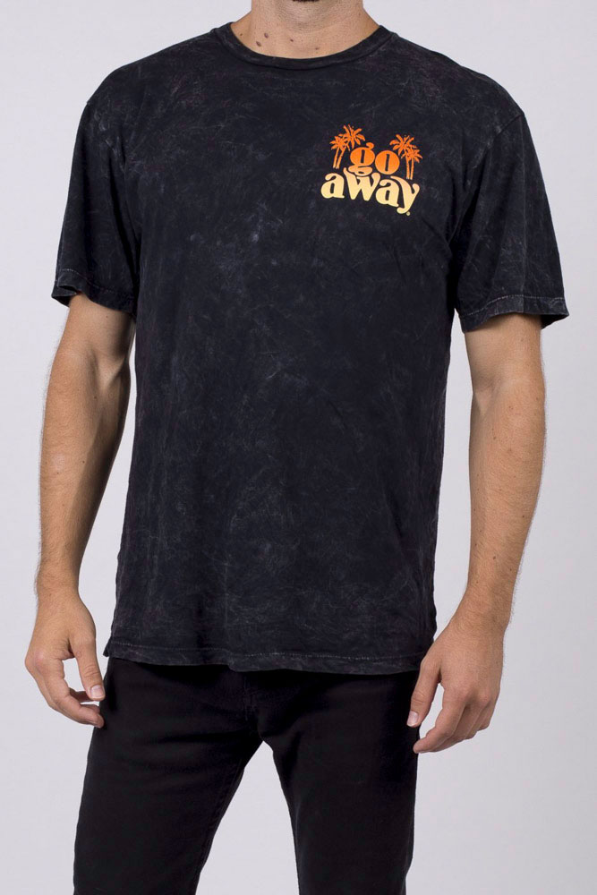Neff Go Away Washed Black Ανδρικό T-Shirt