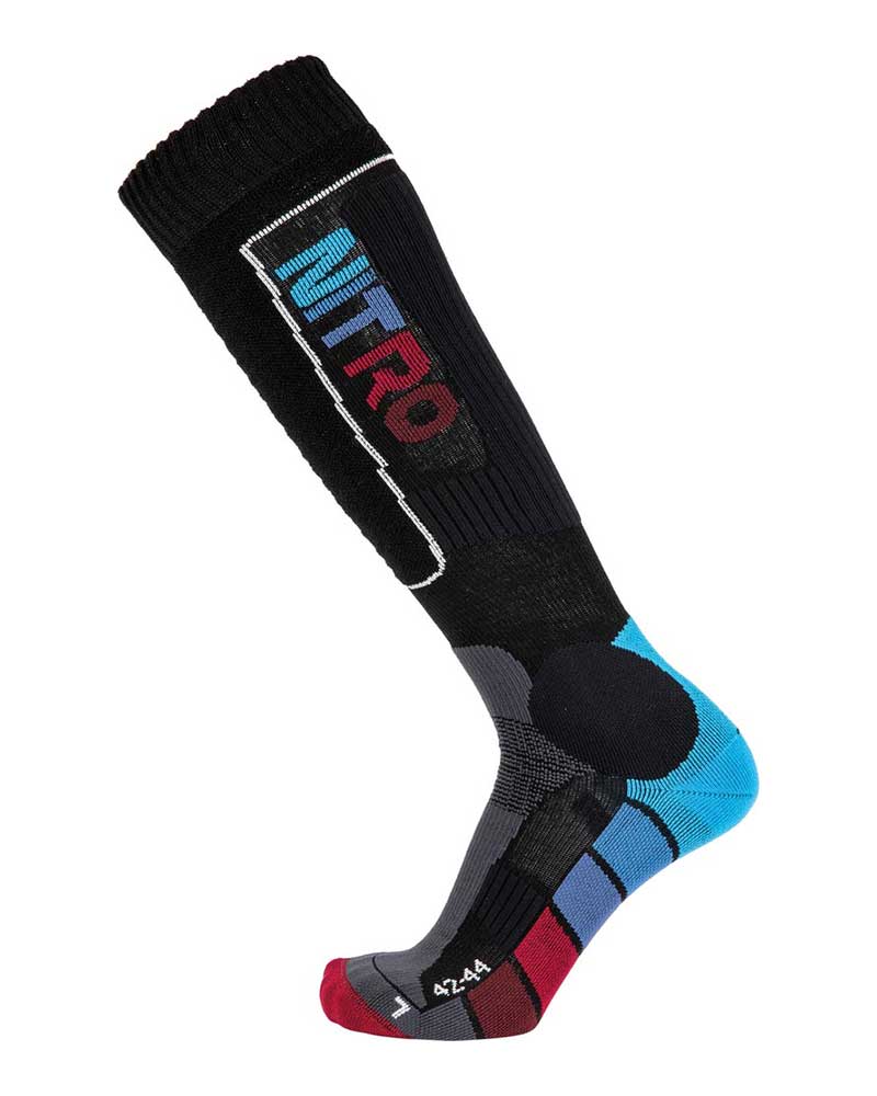 Nitro Cloud 8 Black Blue Red Snow Socks