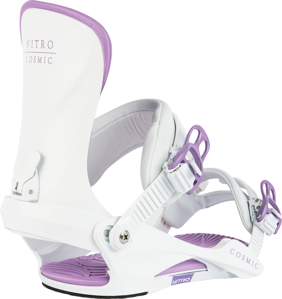 Nitro Cosmic White Lavender Women's Snowboard Bindings